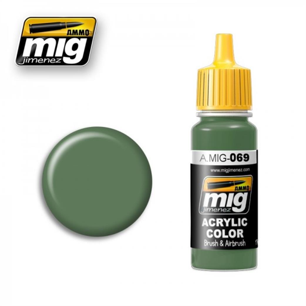 Ammo of Mig Jimenez  A.MIG-069 069 Blue Green Acrylic Paint