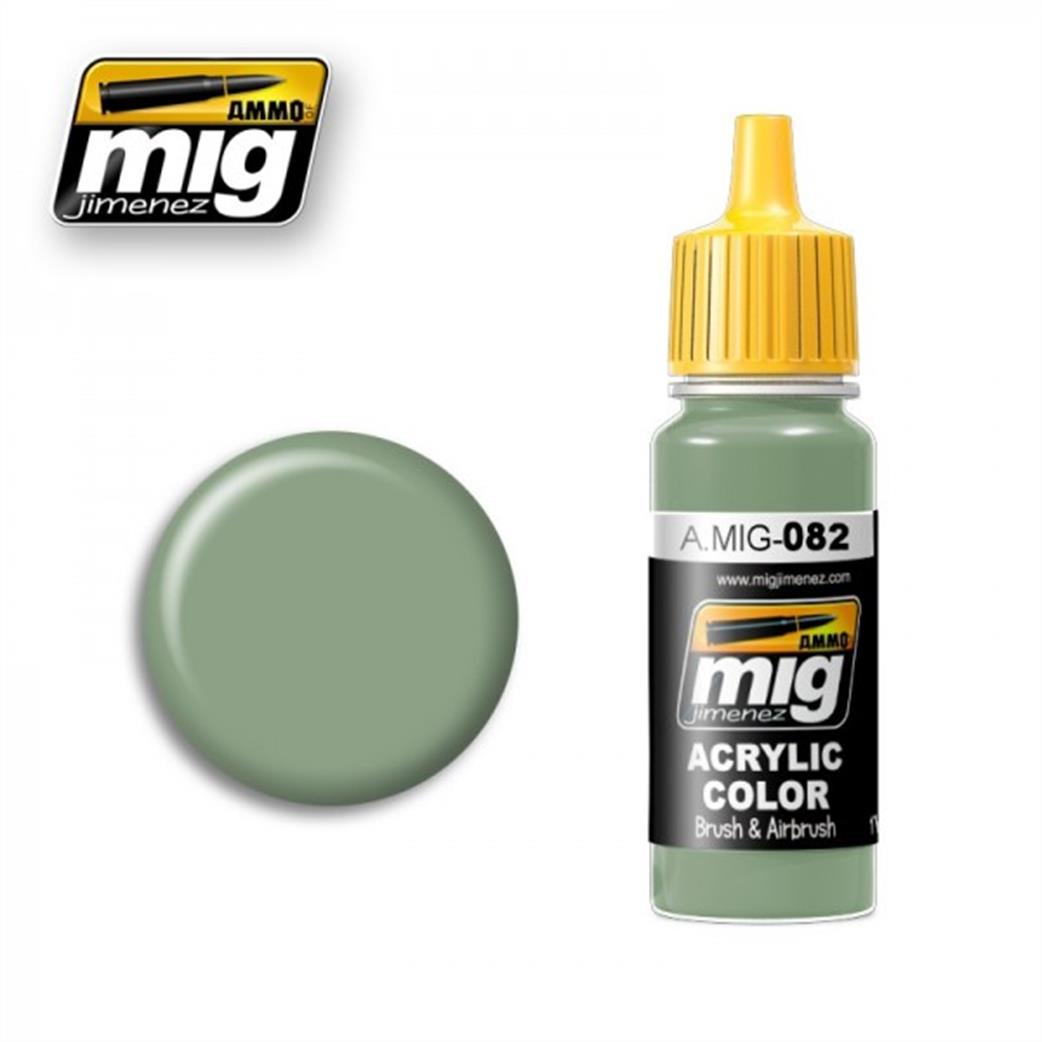 Ammo of Mig Jimenez  A.MIG-082 082 APC Interior Light Green Acrylic Paint