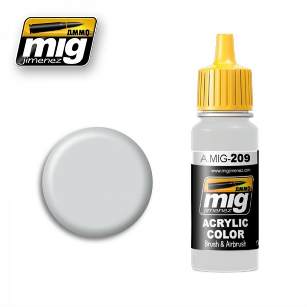 Ammo of Mig Jimenez  A.MIG-209 209 Light Grey Acrylic Color Paint