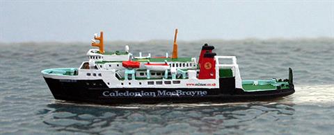 A 1/1250 scale metal waterline model of Hebrdean Isles a modern Calmac ferry from the current fleet by Rhenania Junior RJ196