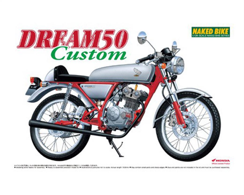 Aoshima 1/12 06295 Honda Dream50 Custom Motorcycle Plastic kit