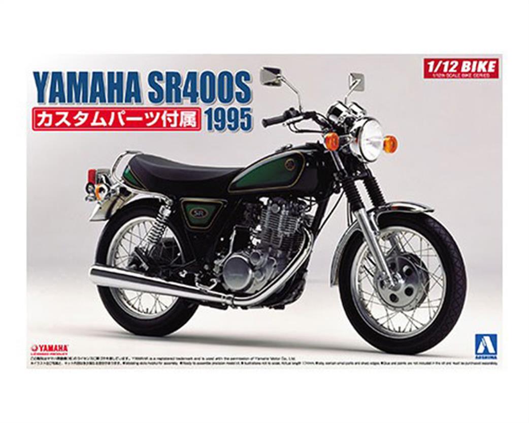 Aoshima 05166 Yamaha SR400S Motorcycle with Custom Parts 1/12