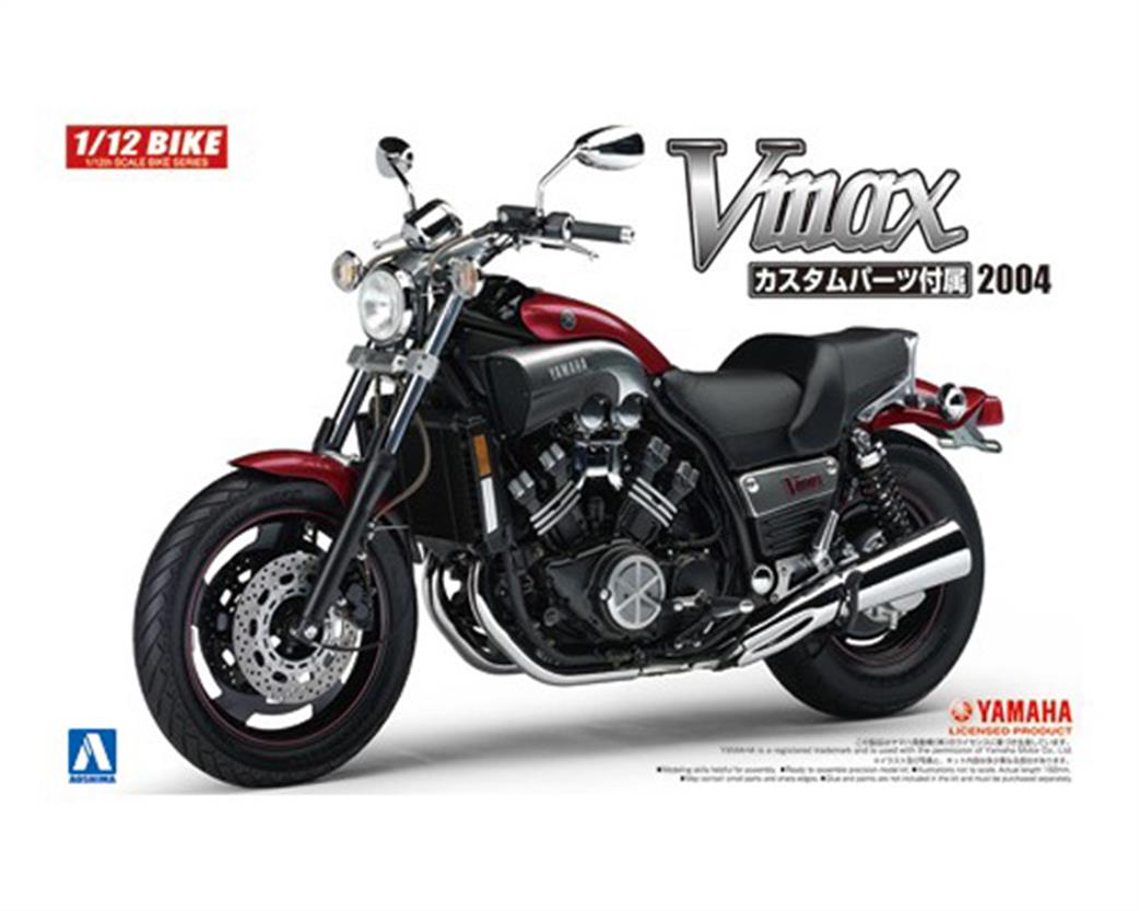 Aoshima 1/12 05430 Yamaha Vmax Motorcycle with Custom Parts Plastic kit