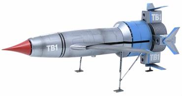 'Sleek, first and fast' - Jeff Tracy.The primary role of Thunderbird 1 is to get to the danger zone as quickly as possible and assess the rescue equipment requirements.This variable geometry aircraft, also capable of VTOL, is powered by an atomic fusion reactor and has a top speed of 15,000 mph. Piloted by Scott Tracy, Thunderbird 1 featured in virtually every episode of Thunderbirds.