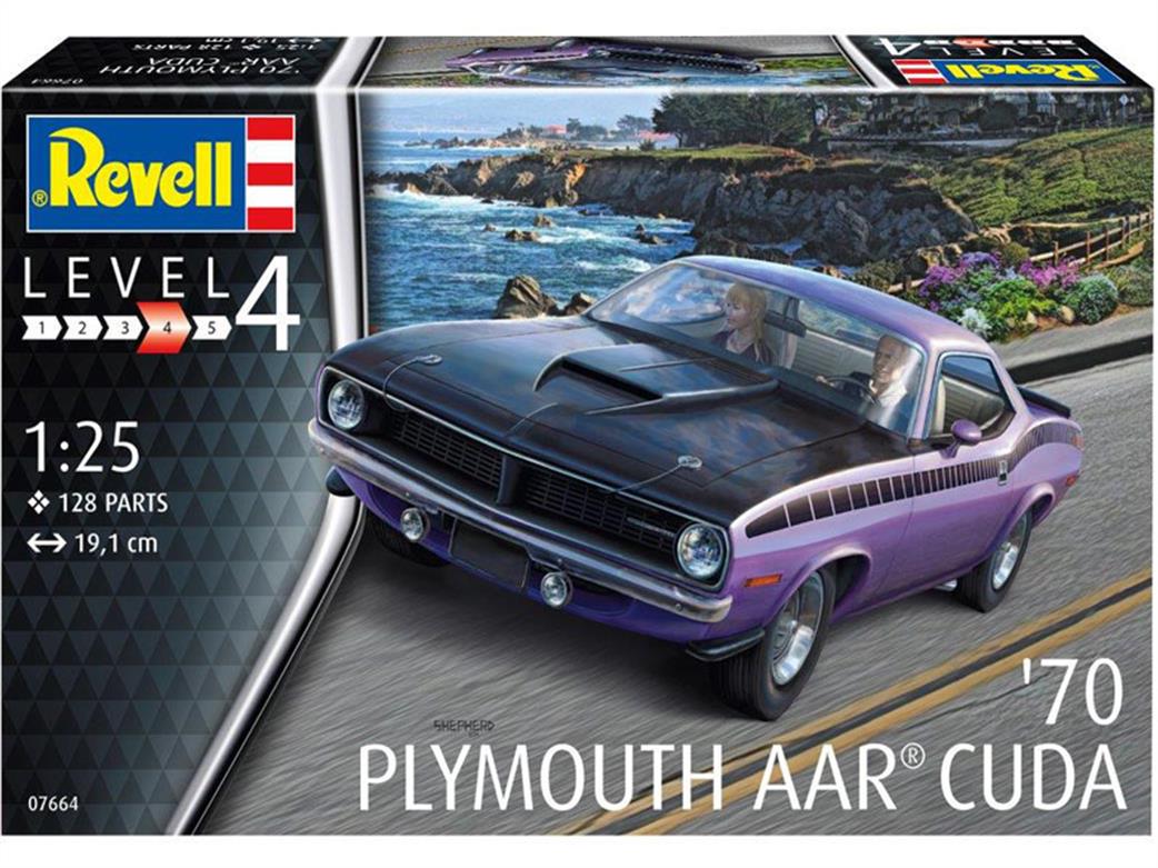 Revell 1/25 07664 1970 AAR Cuda Muscle Car Kit