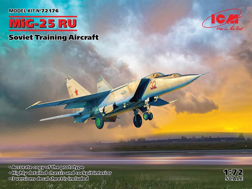 ICM 1/72 72176 Mig-25RU Russian Interceptor Trainer Plastic Kit