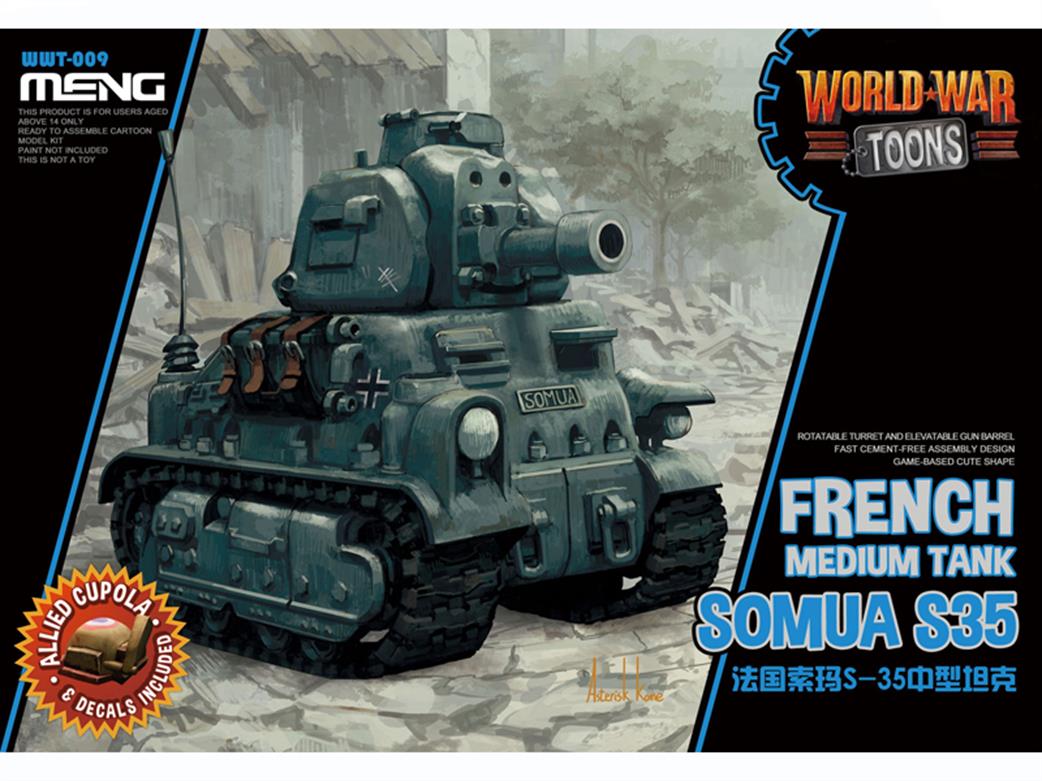 Meng  WWT-009 World War Toon French Somua S-35 Tank Kit