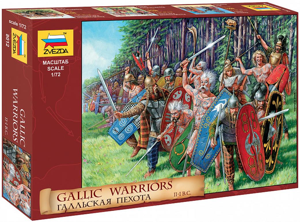 Zvezda 1/72 8012 Gallic Warriors  II-1 B.C Unpainted Figure set