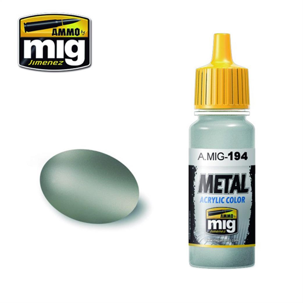 Ammo of Mig Jimenez  A.MIG-194 194 Matt Aluminium Metallic acrylic paint