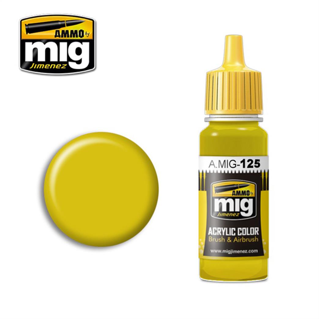 Ammo of Mig Jimenez A.MIG-125 125 Gold Yellow RLM04 Gelb acrylic paint