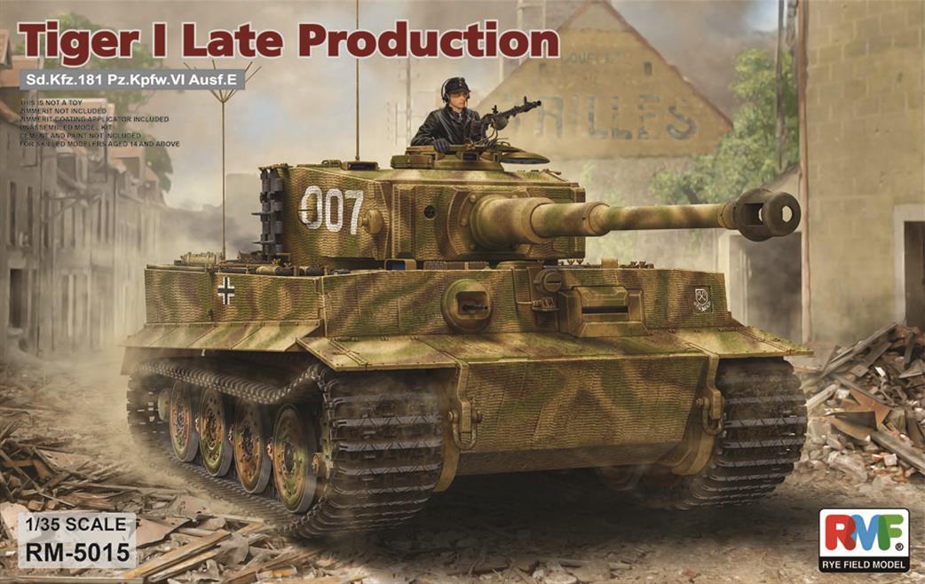 Rye Field Model 1/35 RM-5015 German Tiger 1 Late Production Tank Kit