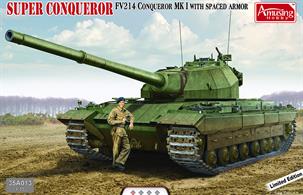 Super Conqueror FV214 Mk1 with Spaced Armour Tank Kit 35A013Glue and paints are required