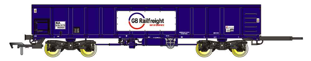 Detailed models of the Freightliner Heavy Haul MJA general purpose bogie box open wagons which are suitable for a wide range of aggregate loads from road stone through ballast to rock armour.