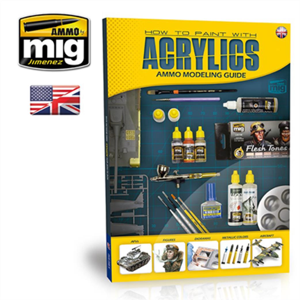 Ammo of Mig Jimenez  A-MIG-6046 How to Paint with Acrylics Guide Book