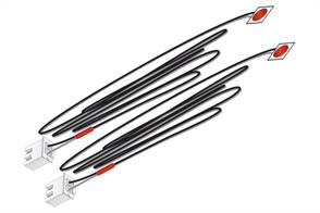 Pack of 2 red LEDs with 24in cables. 30mA current