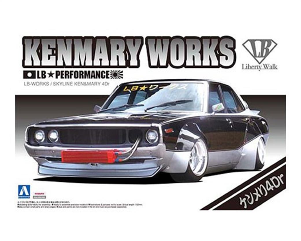 Aoshima 1/24 00982 Ken & Mary Works Custom Skyline 4 Door Car Kit