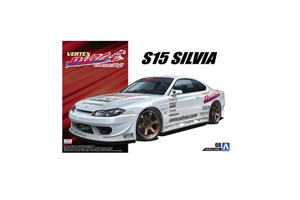 Aoshima 1/24 20469 Vertex Nissan S15 Silvia Tuned Version Car Kit