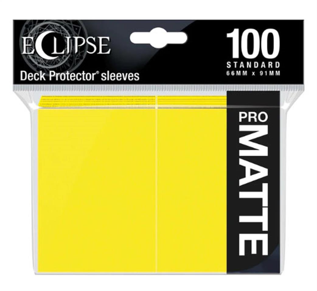 Ultra Pro  15620 100 Pro-Matte Eclipse Lemon Yellow Deck Protectors