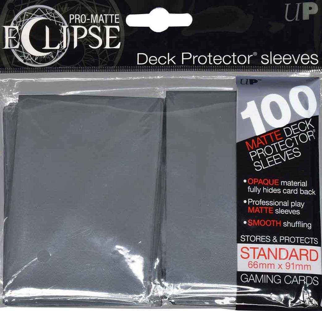 Ultra Pro  15623 100 Pro-Matte Eclipse Smoke Grey Deck Protectors