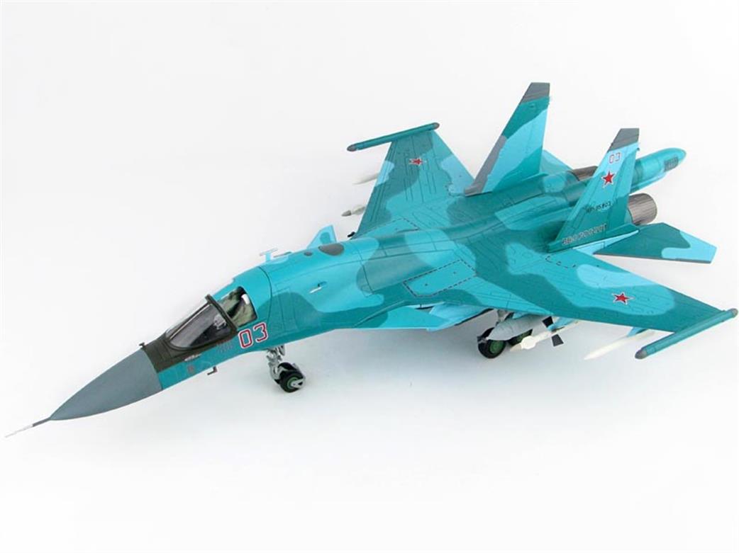 Hobby Master 1/72 HA6301 Su-34 Fullback  Fighter Bomber Red 03, Russian Air Force, Syria, Jan 2015