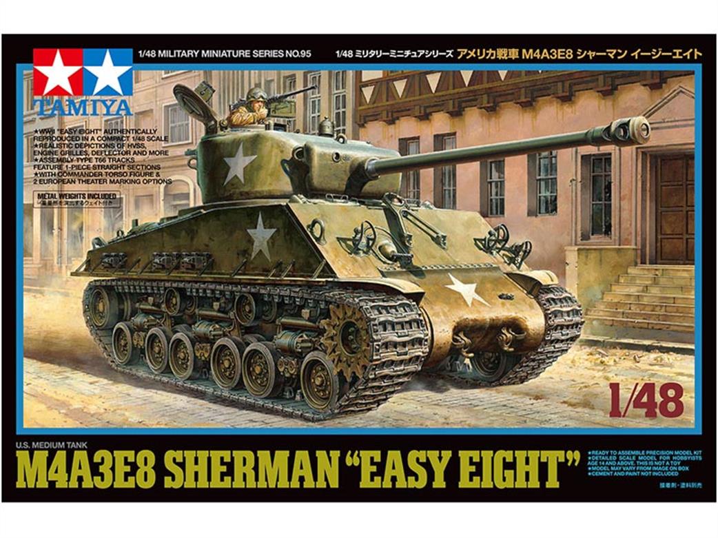 Tamiya 32595 US Medium Tank M4A3E8 Sherman Easy Eight Kit 1/48