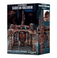 This multi-part plastic kit contains the components necessary to assemble a Sacristan Forgeshrine – a Sector Mechanicus scenery piece that confers advantages to Imperial Knights in battle.  This kit is supplied as 54 components. Rules for use in games of Warhammer 40,000 can be found in Codex: Imperial Knights.
