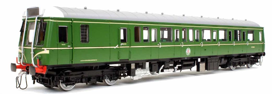 Dapol O Gauge 7D-009-001S BR W55020 Class 121 Pressed Steel Single Car DMU Green with Speed Whiskers DCC & Sound