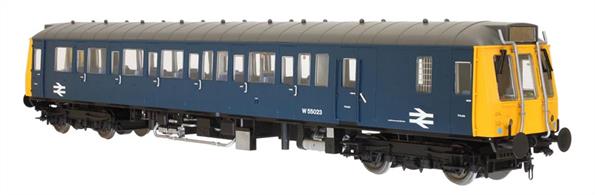 A finely detailed model of the Pressed Steel BR class 121 single car 'bubble car' diesel multiple unit trains built in 1960, with the last two still in service recently and 8 examples preserved.This model is finished as car W55023 in the BR plain blue livery carried from the late 1960s until the early 1980s.