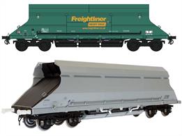 A finely detailed O gauge model of the Freightliner HIA limestone hopper wagons. These high capacity stone hoppers will be ideal for service with the Dapol class 66 diesel locomotives.The models feature a diecast chassis for good weight with full underframe, hopper door and hopper operating mechanism detailing, riding on highly detailed bogies including the suspension springs and snubbers. Body detailing includes air pipes along the side, brake wheels and access door handles. Like all Dapols' recent O gauge models these wagons run on pip-point axles for minimal friction, have sprung buffers and drawgear, to be fitted with screw couplings.Model finished as wagon number 369020 in green.