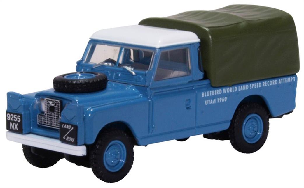 Oxford Diecast 1/76 76LAN2020 Land Rover Series II LWB Canvas Bluebird Land Speed Record 1960