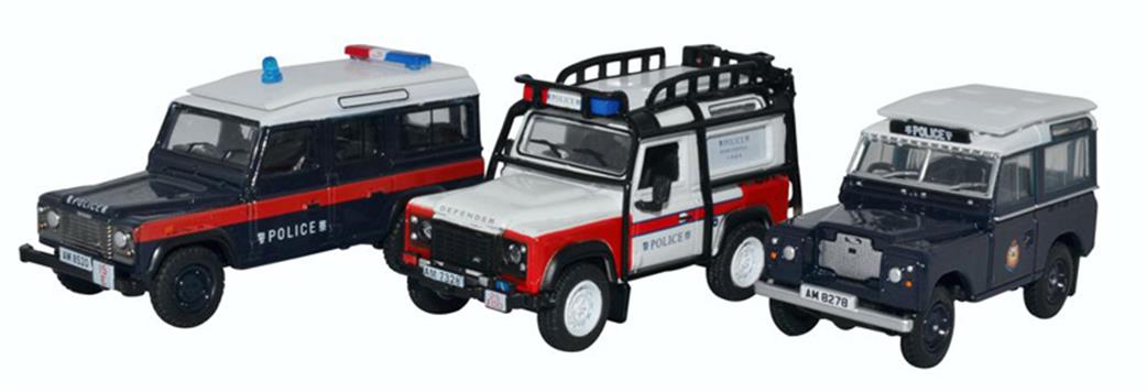 Oxford Diecast 1/76 76SET63 3 Piece Hong Kong Police Set