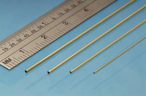 Micro brass tubing 1.2mm OD, 1.0mm ID, 3 peices 305mm/1ft long.