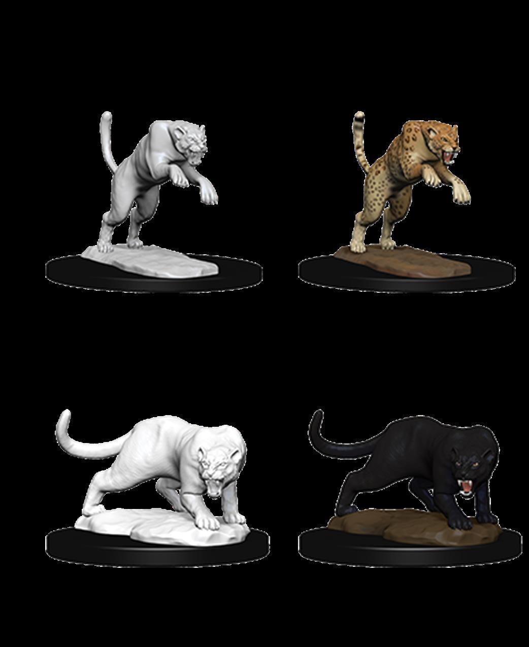 Wizkids  73404 Panther & Leopard: D&D Nolzur's Marvelous Unpainted Miniatures