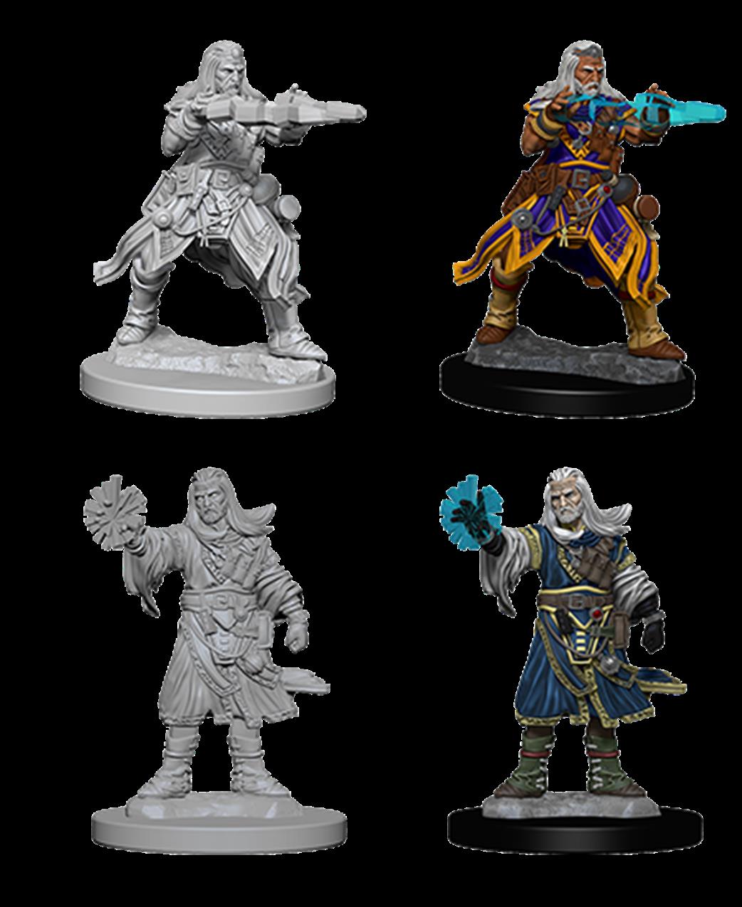 Wizkids  73411 Male Human Wizard: Pathfinder Deep Cuts Unpainted Miniatures