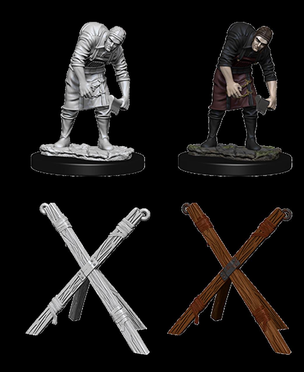 Wizkids  73424 Assistant & Torture Cross: Pathfinder Deep Cuts Unpainted Miniatures
