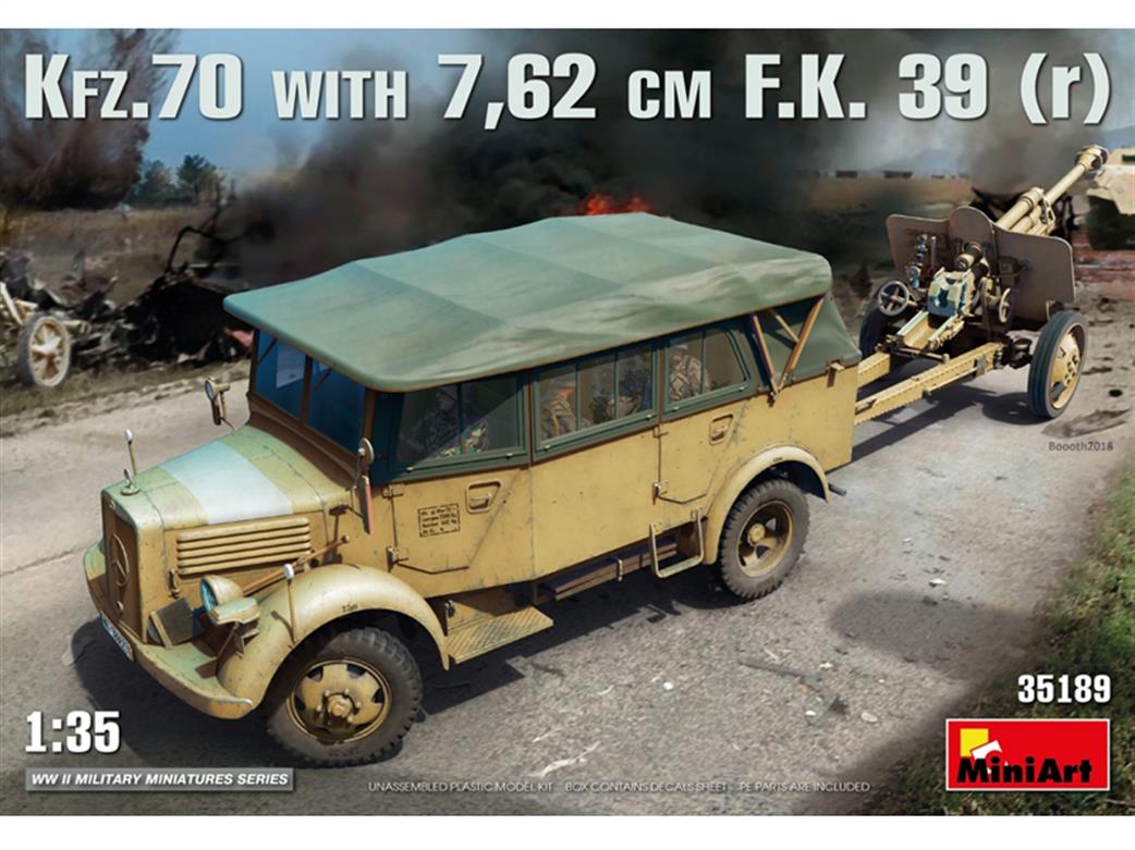 MiniArt 1/35 35189 Kfz.70 with 7.62cm F.K39 Kit