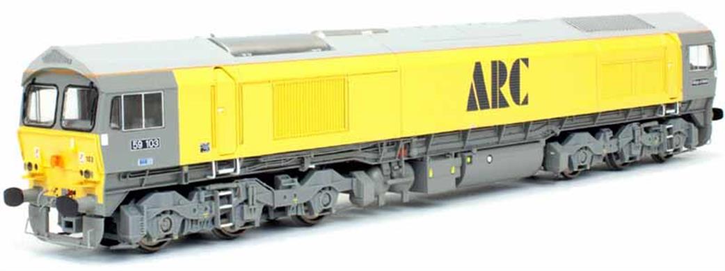 Dapol OO 4D-005-001 ARC 59103 Village of Mells Class 59/1 Co-Co Diesel Freight Locomotive ARC Mustard Yellow