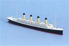 A 1/1250 scale metal model of RMS Olympic, White Star transatlantic liner until the merger with Cunard.