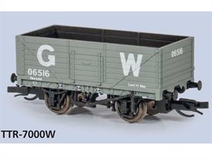 IN DEVELOPMENTPeco have announced the development of a 7 plank open wagon for the TT:120 range.These were probably the most common wagons on Britains' railway network throughout the steam era, being the standard 12-ton capacity coal wagon introduced from circa 1907. Large numbers of these wagons were owned by the railway companies, colliery companies and coal factors, while the small fleets of local coal merchants often carried colourful advertising liveries.