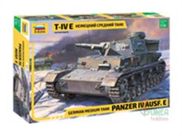 Zvezda 3641 1/35 Scale German Panzer IV Ausf E TankGlue and paints are required