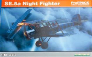 ProfiPack edition of 1/48 scale kit of British WWII fighter aircraft SE.5a