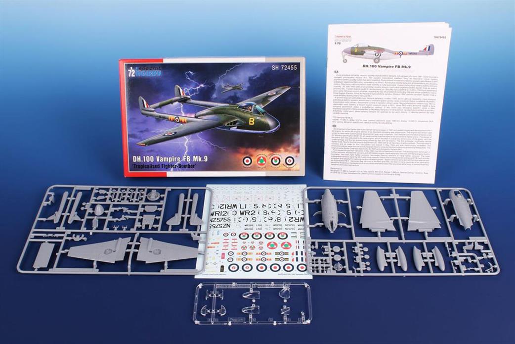 Special Hobby 1/72 72455 De Havilland FB Mk.9 Vampire Aircraft Kit