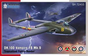 Originally, the Vampire Mk.I kit was to offer schemes for just two operators of the type, the RAF and RAAF. It has been decided, however, that a new marking option will be offered in this boxing to make it more attractive for a wider range of modellers. The new addition to the kit is a quite eye-catching machine wearing French colours and the title of this boxing has also been updated