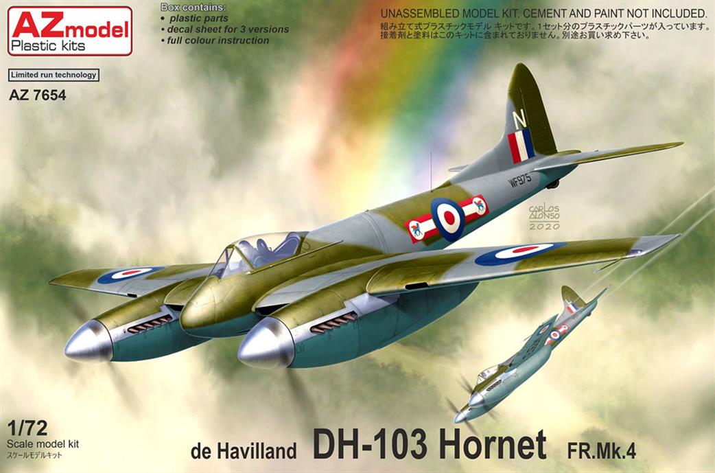 AZ Model 1/72 7654 DH-103 Hornet FR MK 4 Plastic Kit