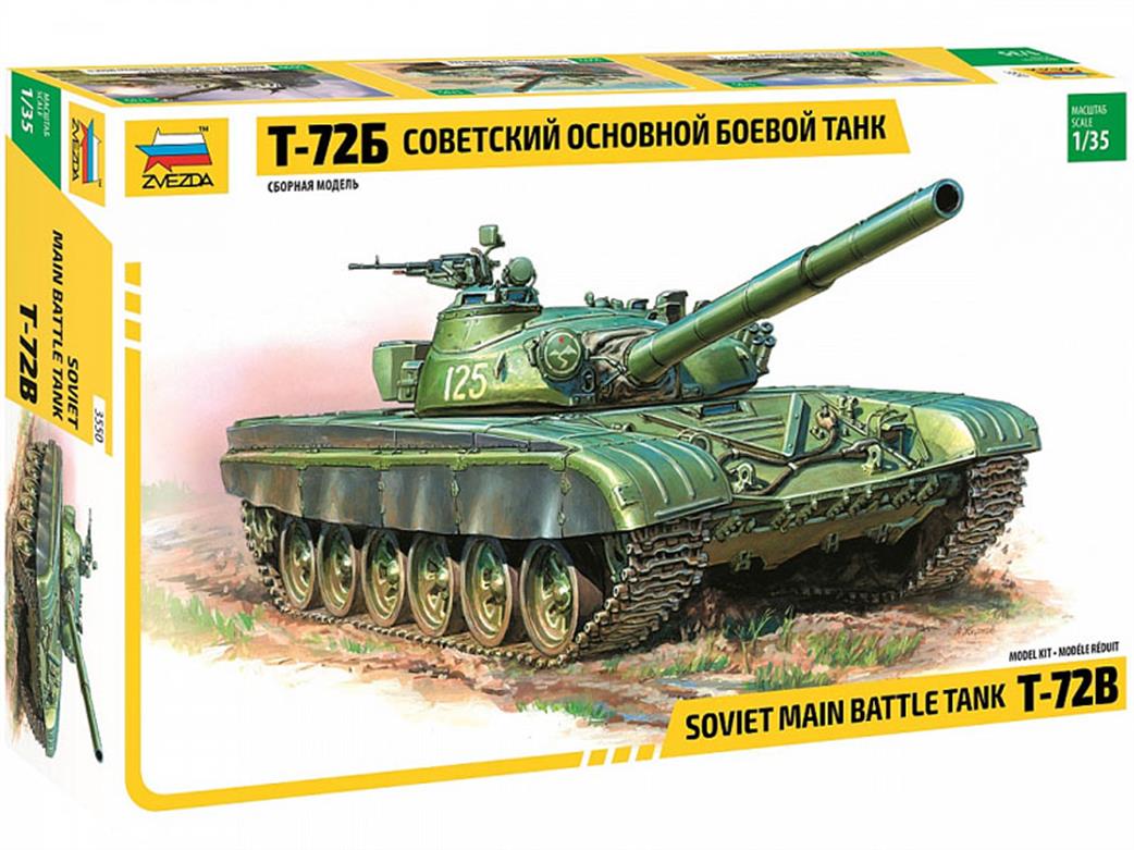 Zvezda 1/35 3550 T-72B Russian MBT Main Battle Tank Plastic Kit