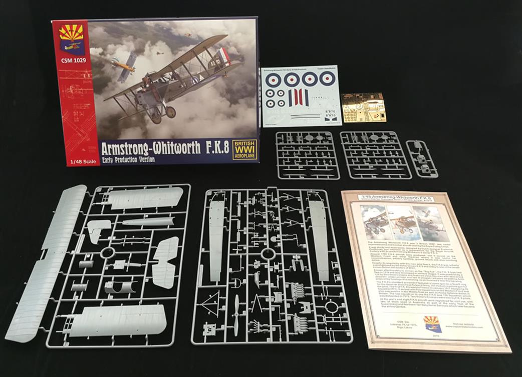 Copper State Models 1/48 1029 Armstrong Whitworth F.K.8 Early Pro WW1 Fighter Kit