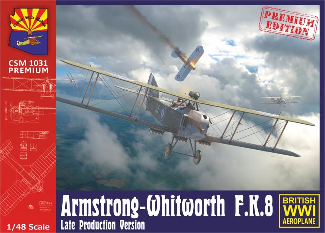 Copper State Models 1031 Armstrong Whitworth F.K.8 Late Pro WW1 Fighter Kit 1/48