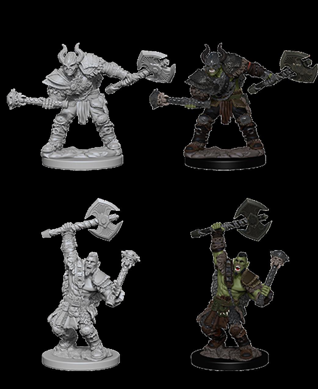 Wizkids  72613 Half-Orc Male Barbarian: Pathfinder Deep Cuts Unpainted Miniatures