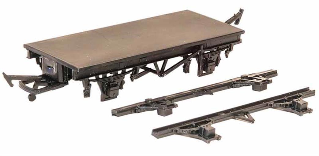 Parkside Kits OO PA16 LMS/BR 10ft Wheelbase Chassis Underframe Vacuum Fitted Clasp Brake (Kit)