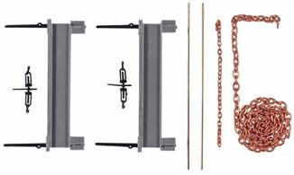 Bolster set from Parkside kit PS20 (twin bolster wagon)Includes two bolsters, lengths of securing chain and screw tensioners.Useful for altering other wagons like lowfit types to bolster wagons.